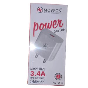 Moveon power series 3.4A fast usb travel charger micro